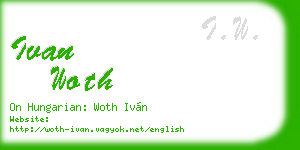 ivan woth business card